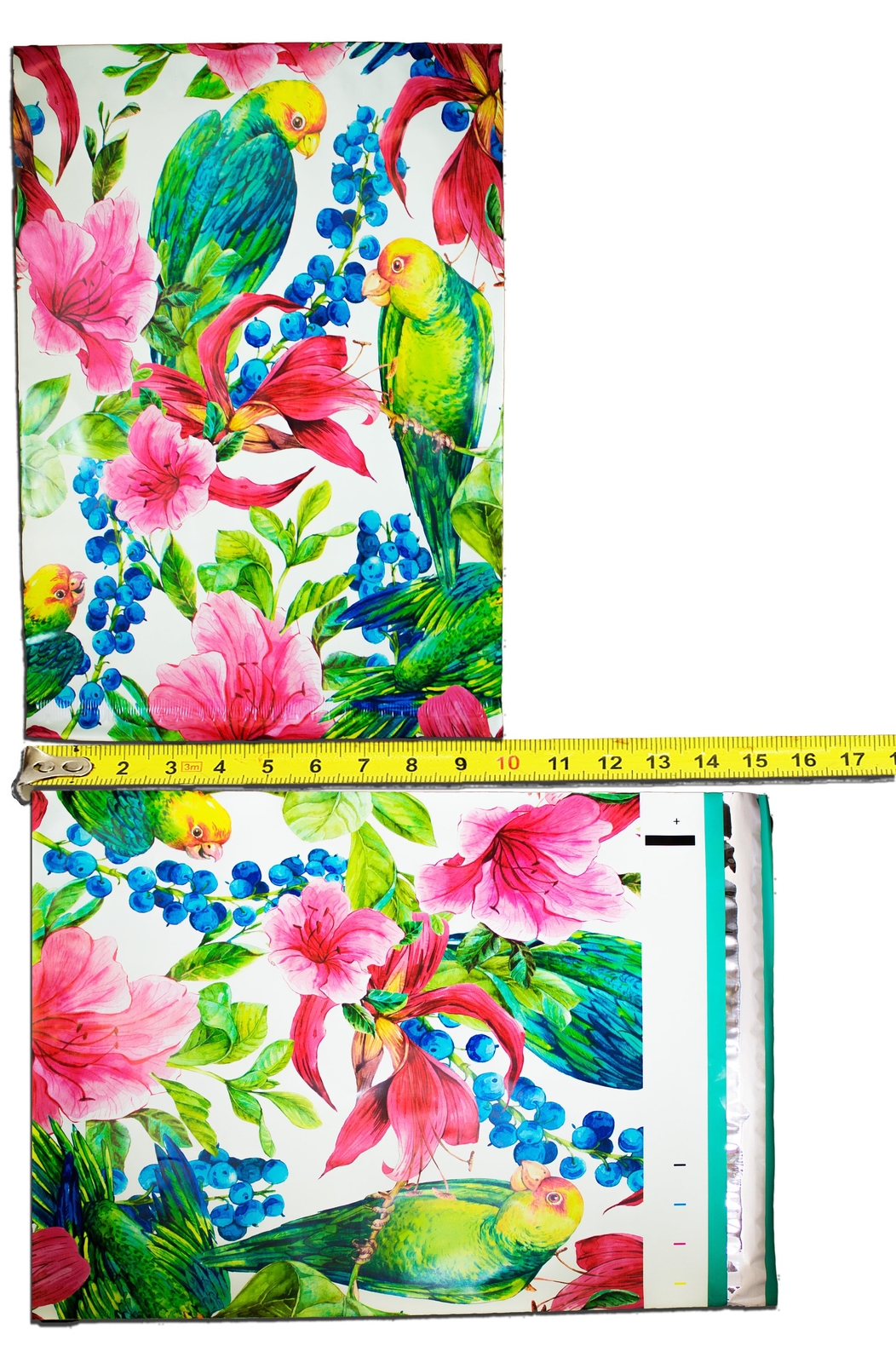 10×13″ Peacock and Parrots Combo Pack, Quality Bird Designer Mailer Shipping Bag
