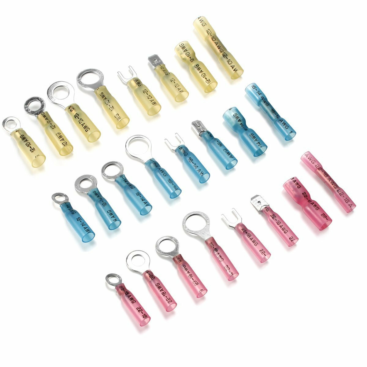 240pcs Waterproof Wire Connectors Heat Shrink Marine Automotive Terminals kit