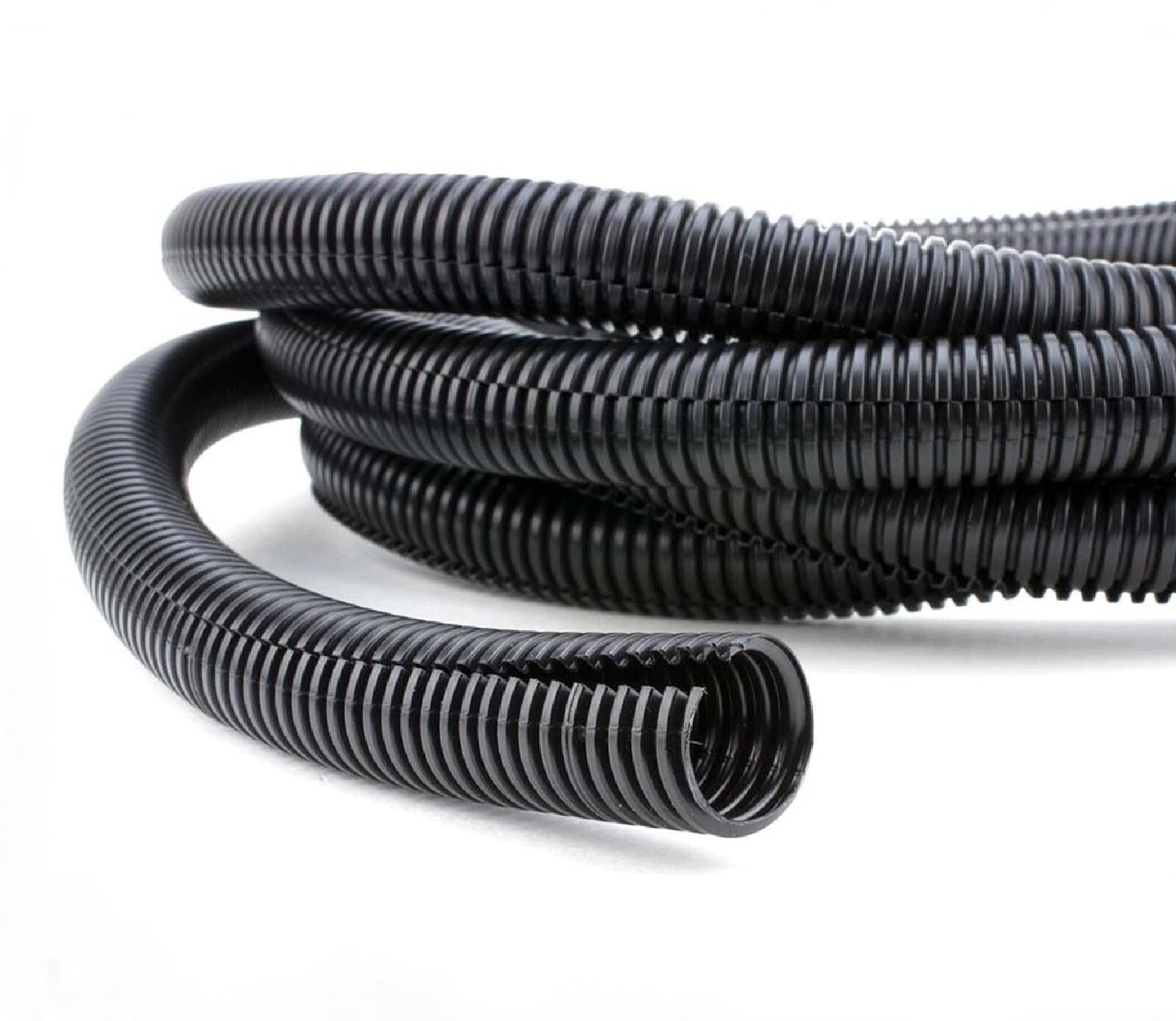 25Ft 1/2″ Marine Grade Conduit Car Home Tubing Split Wire Loom Black Sleeve tube