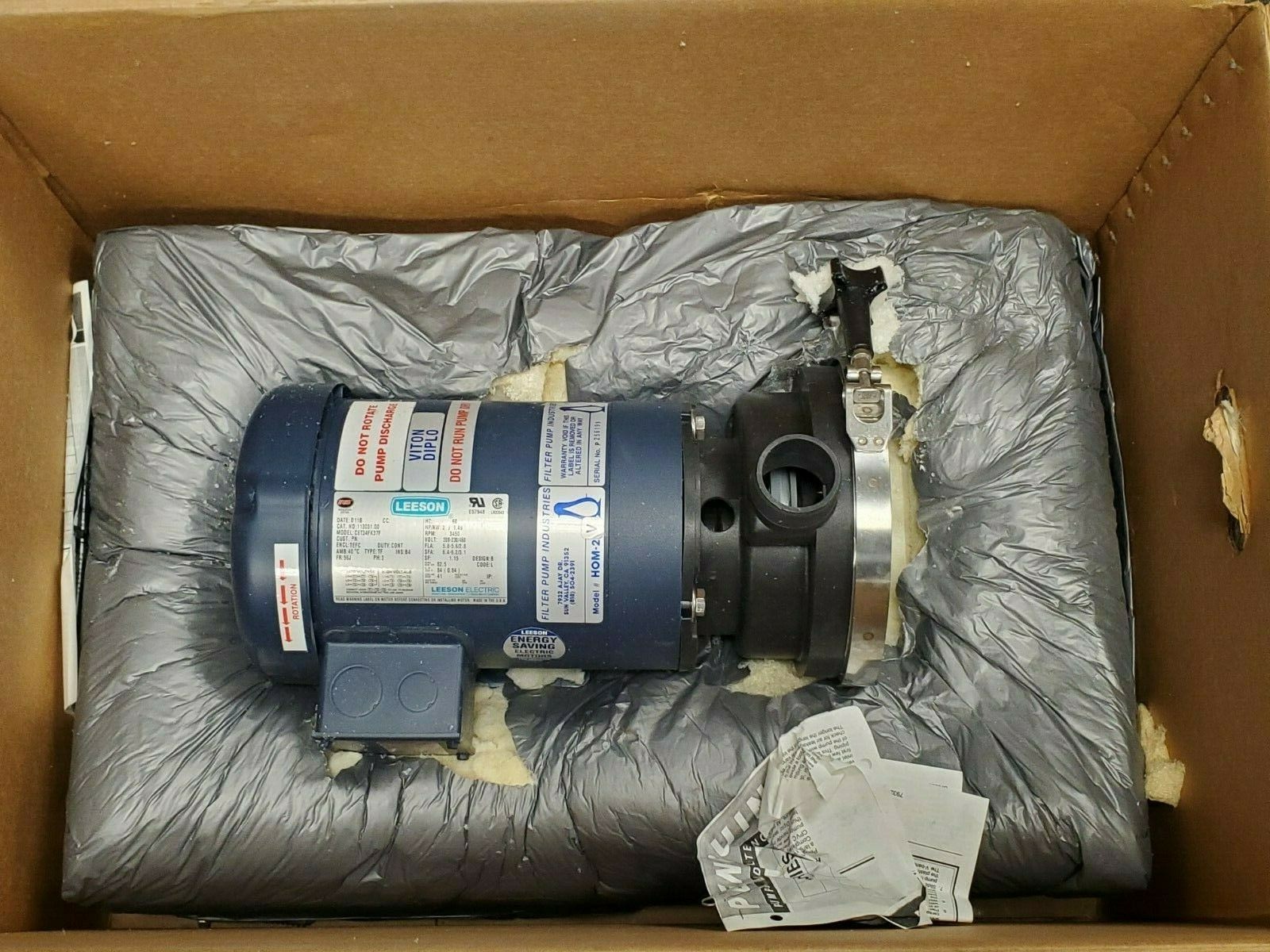 ? NEW FILTER PUMP INDUSTRIES 2 HP DIRECT DRIVE CENTRIFUGAL PUMP 2″ x 1 1/2″