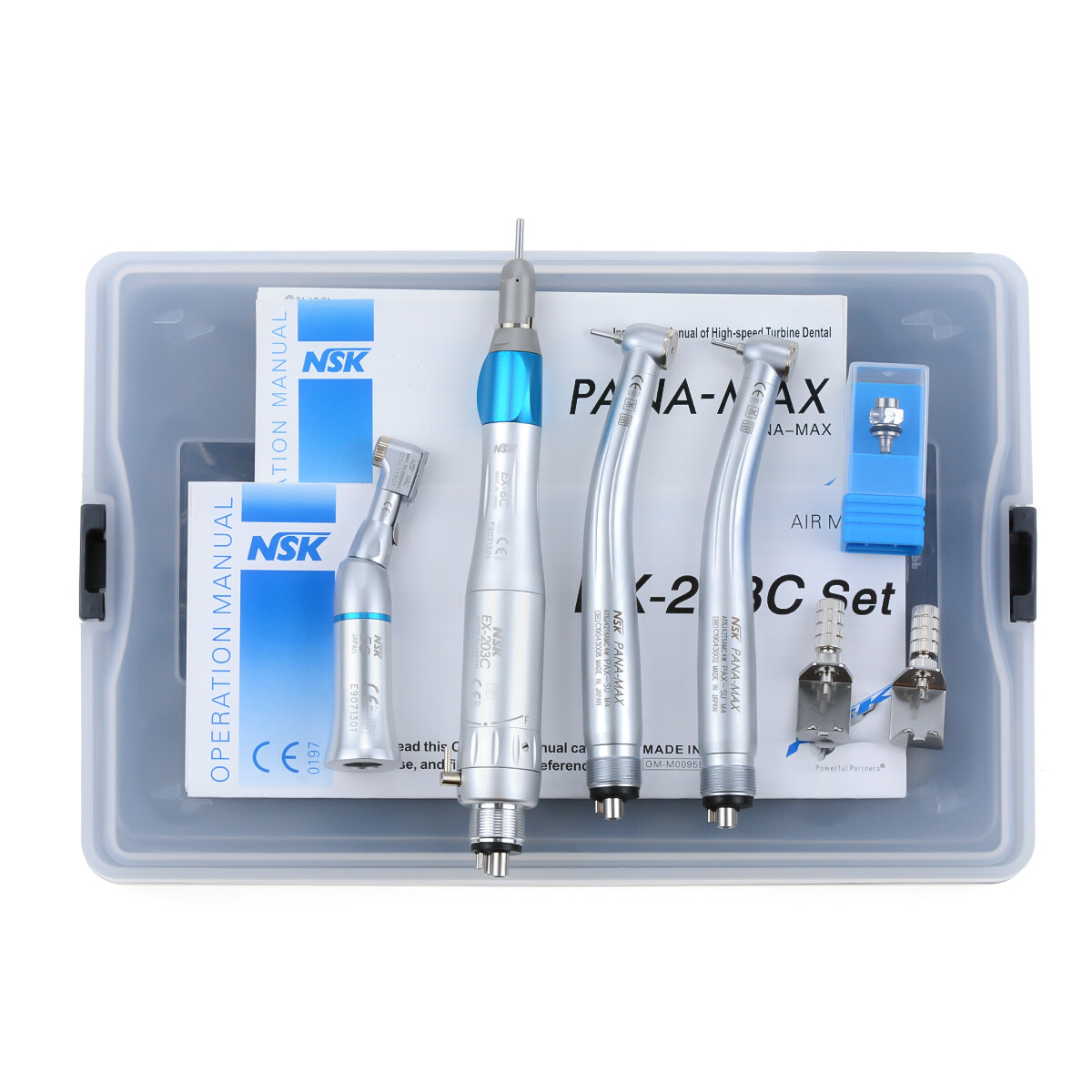 NSK Type Dental PANA MAX High Speed Wrench Handpiece+Low Speed EX203C+A Bearing