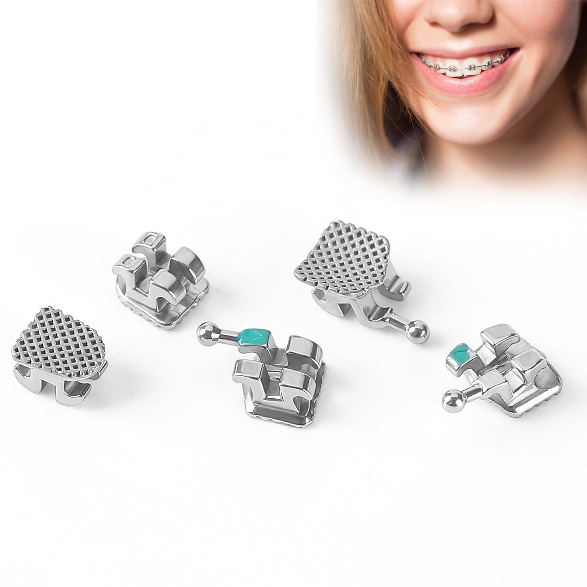 50 Sets Dental Orthodontic MIM Monoblock Brackets Mini MBT 0.022″ Hooks AZDENT