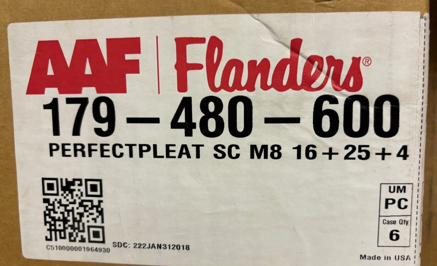 AMERICAN AIR FILTER FLANDERS 179-480-600 Merv 8 16X25X4 Sold As 3 Pack