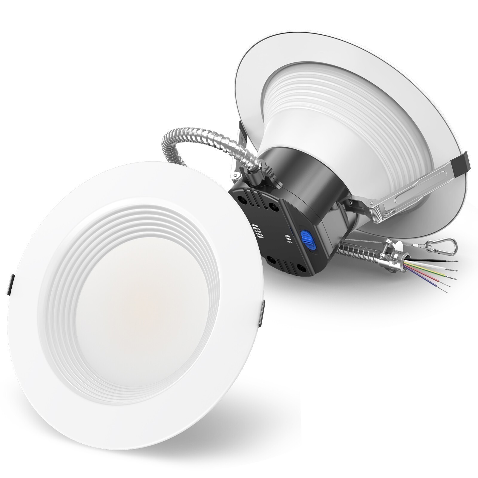 8 Inch LED Commercial Downlight,36W Recessed Ceiling Light Power &CCT Adjustable