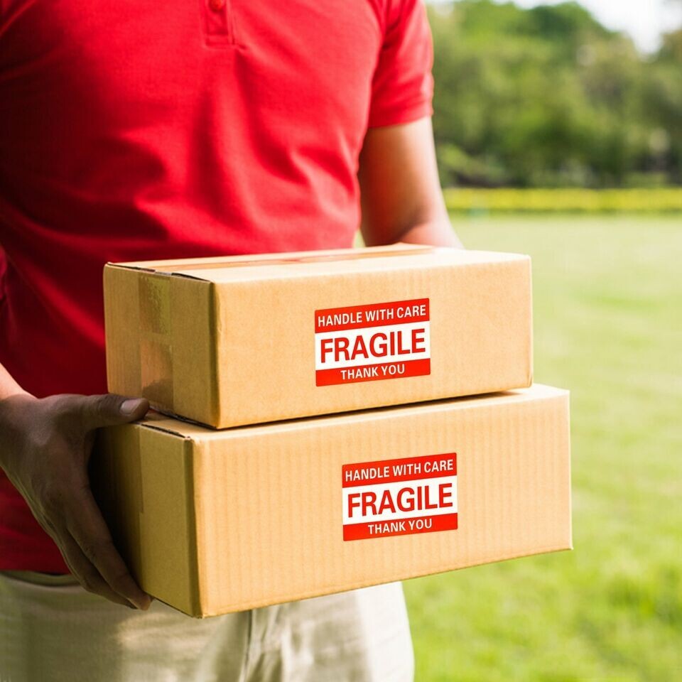 5 FRAGILE Handle with Care DOT 2×3 inch Shipping Label Sticker UPS Fedex USPS