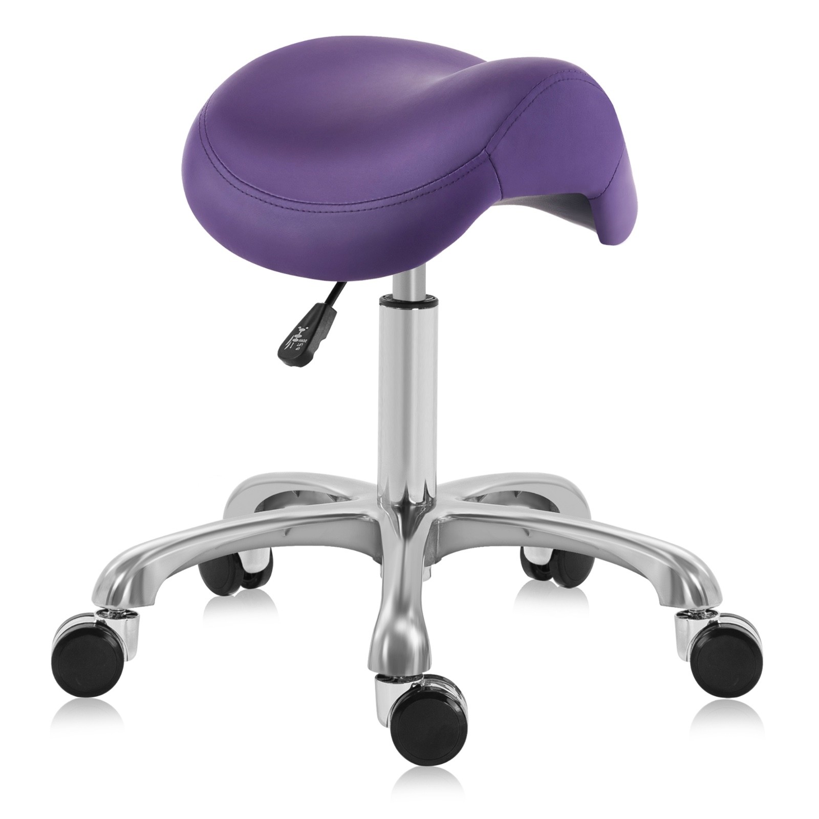 DR.LOMILOMI Hydraulic Swivel Rolling Saddle Clinic Spa Massage Stool Chair 506