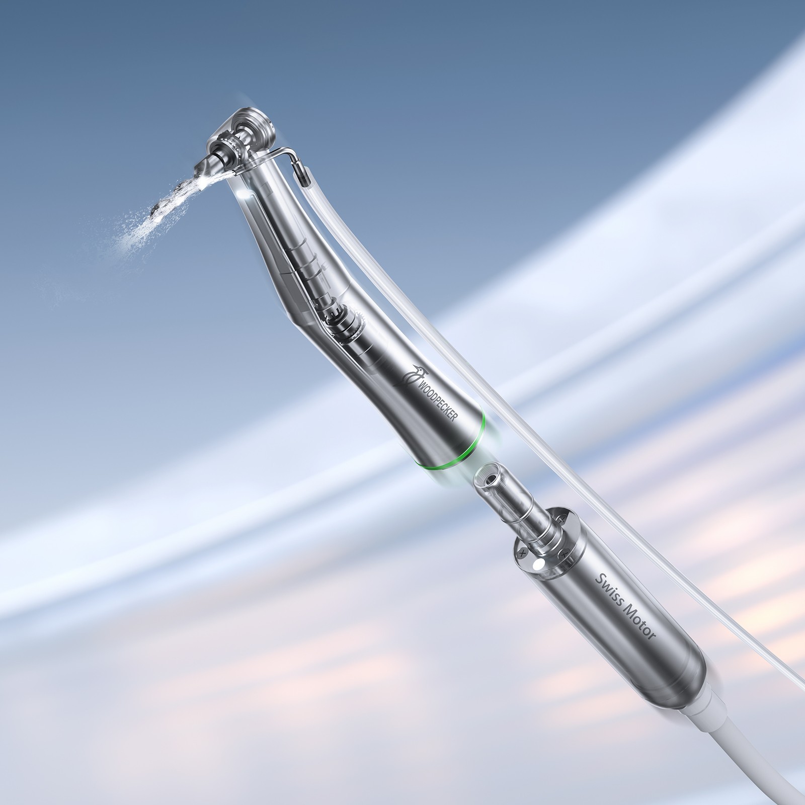 Woodpecker Dental Brushless Implant Air Motor 20:1 LED Contra Angle Handpiece