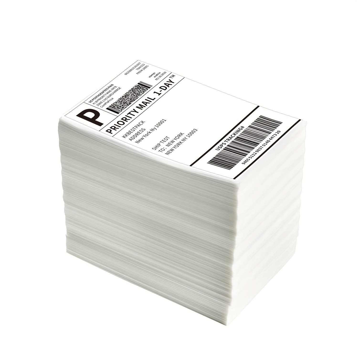 Fanfold 4 x 6 Direct Thermal Labels White Perforated Shipping Labels，Perforated