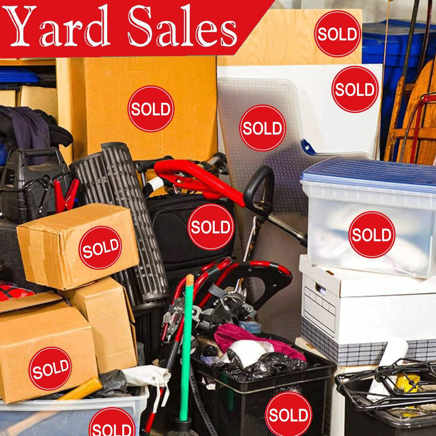 500 PCS Sold Stickers Small round Sold Point of Sale Pricing Labels 1 Inch Self-