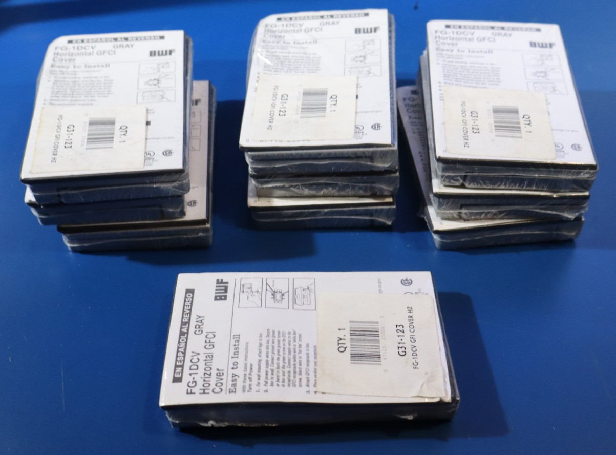 FG-1DCV Horizontal, GFCI Cover Grey Lot of 10