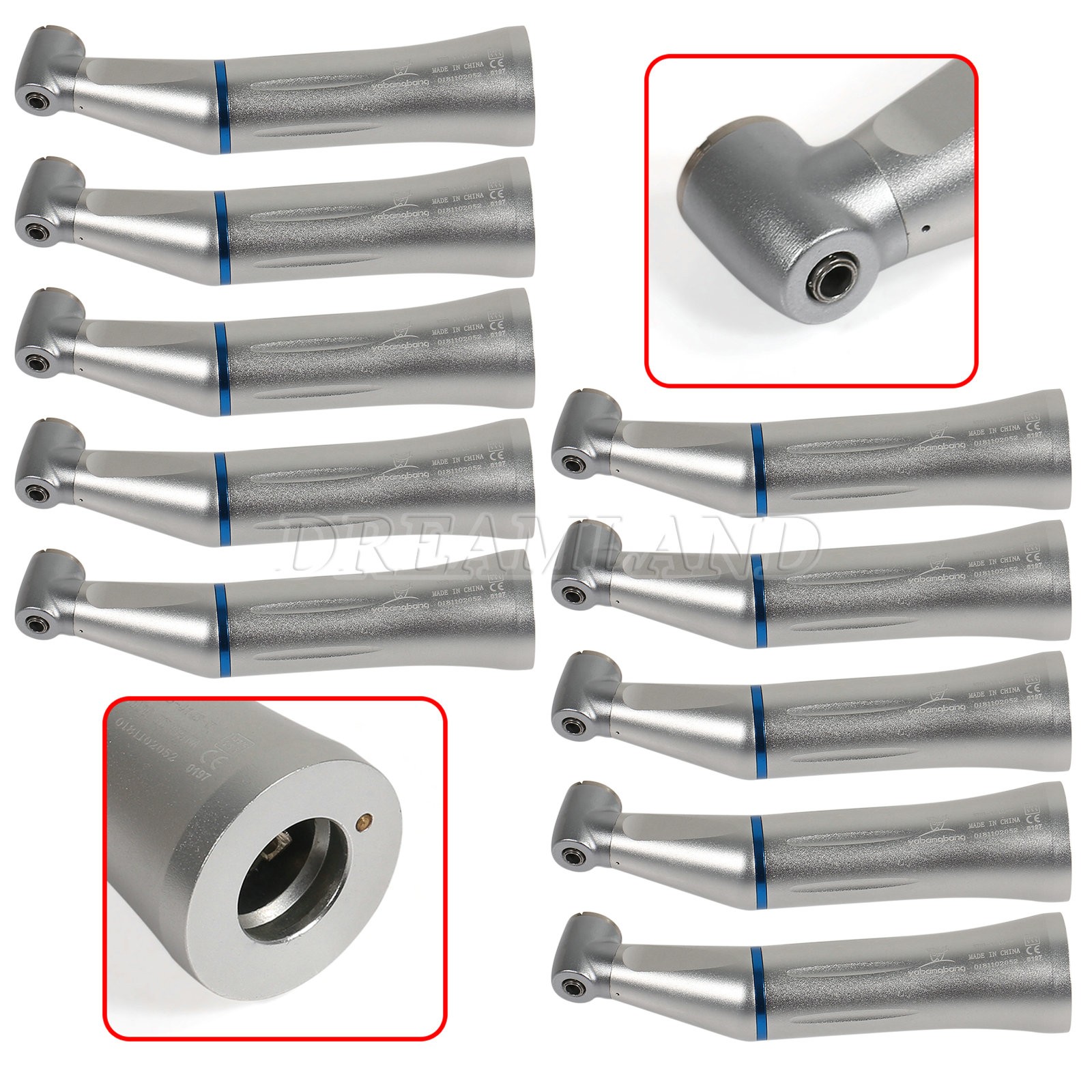 1-10 Dental Slow Low Speed Handpiece Push Contra Angle Inner Water Fit KAVO Dr