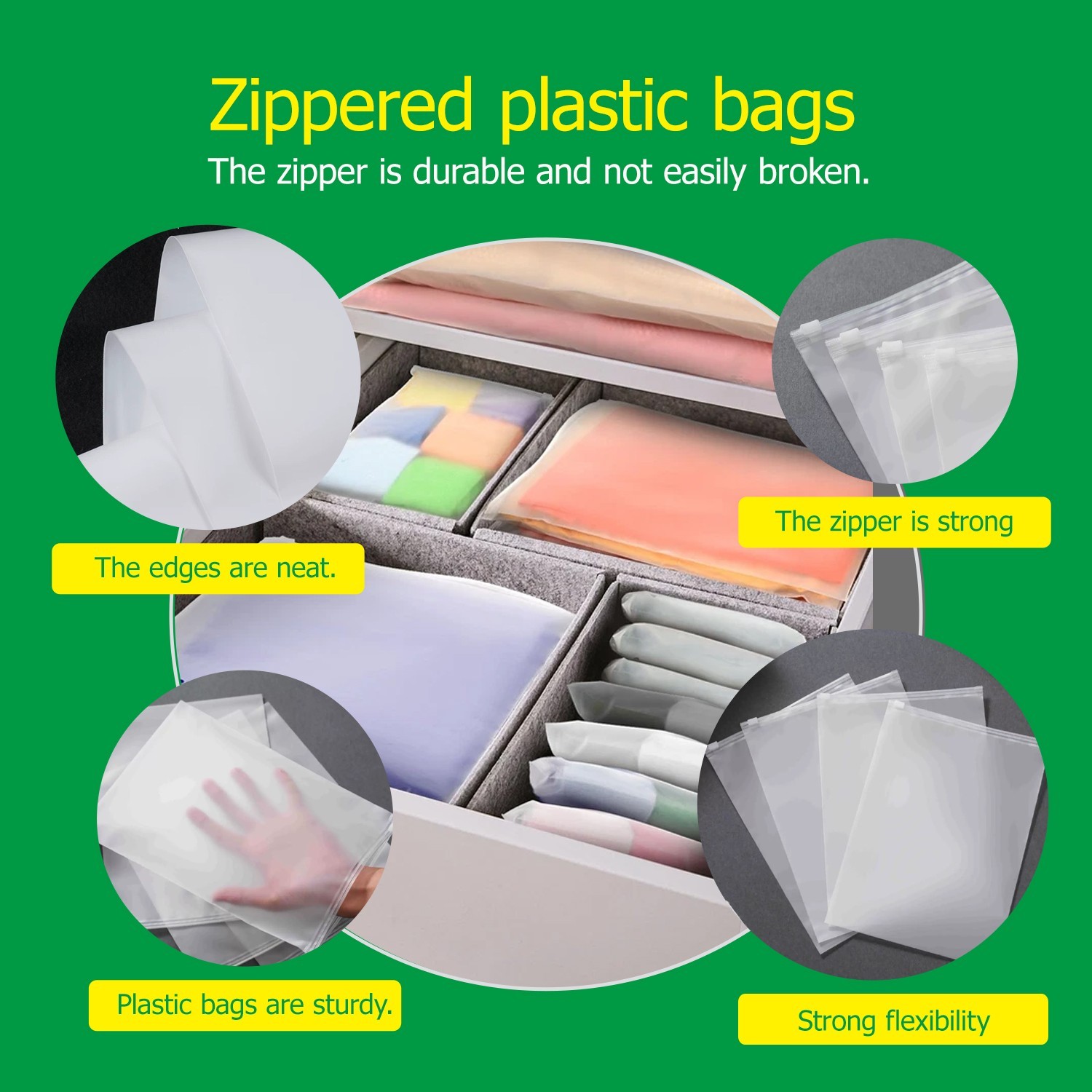 50-400 pcs 10″x12.5″ Frosted Zipper Clothing Bag Polyjacket/Polymailer UL ebay