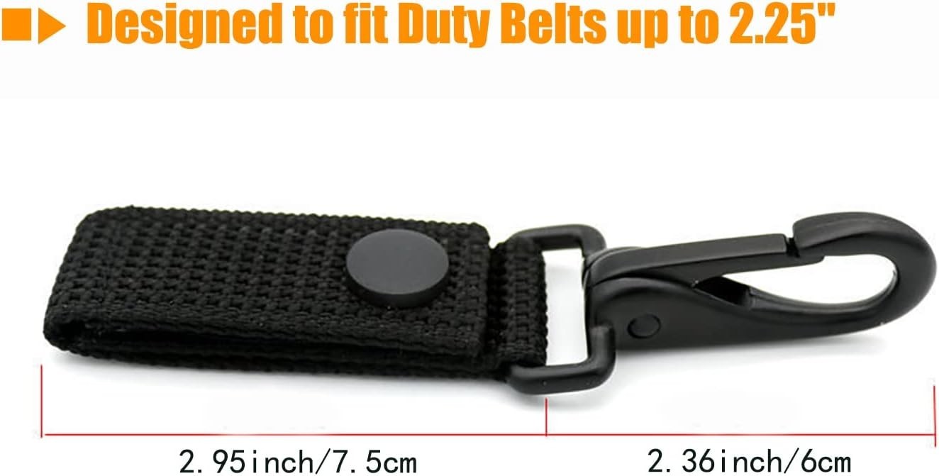 MOLLE Duty Belt Key Holder with Slip Pocket & Metal Clip for Security Pros