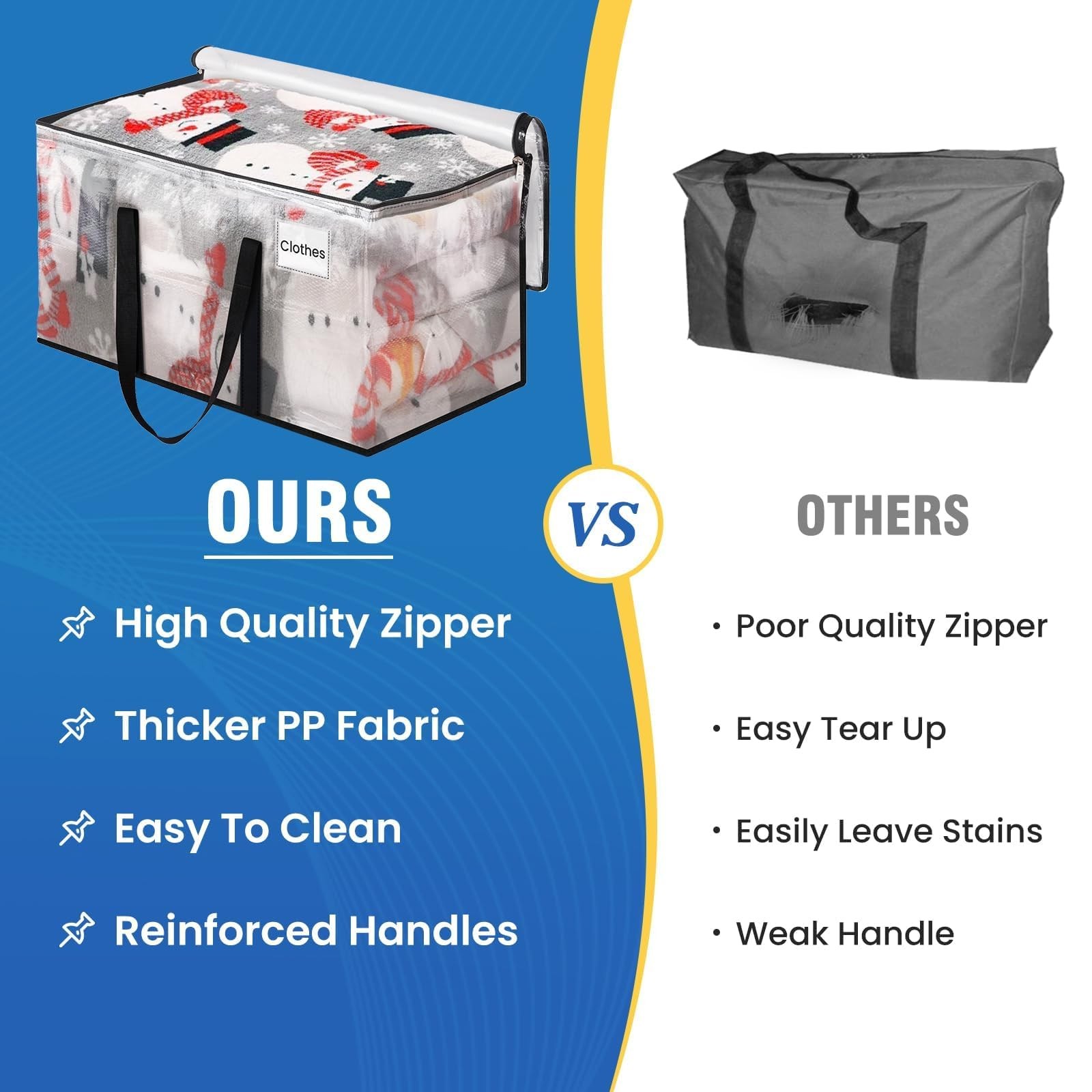 RoomHacks Heavy Duty Clear Moving Bags with Reinforced Handle and Double Zipp…