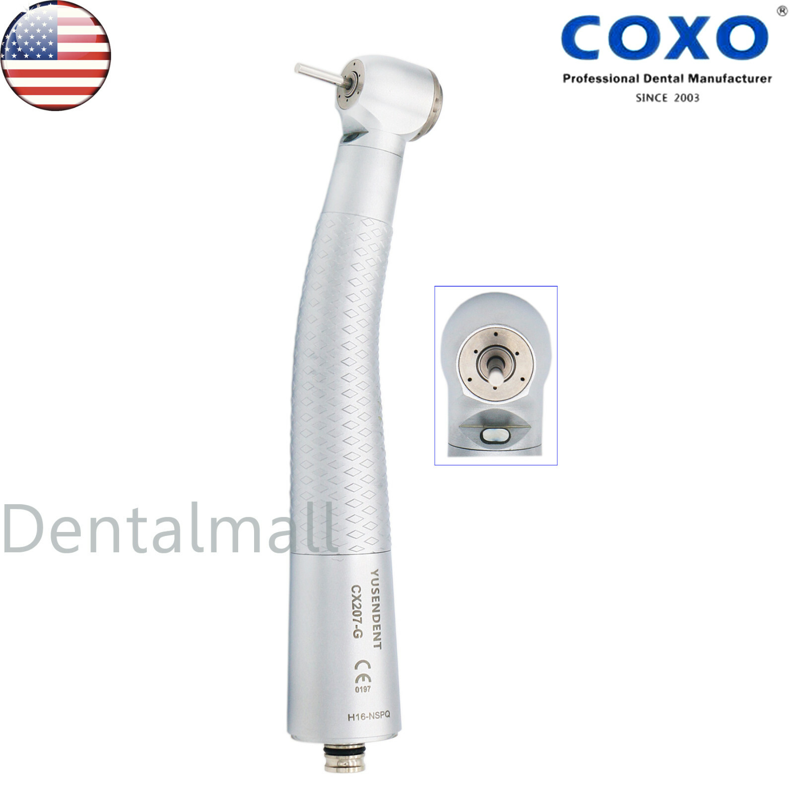 US COXO Dental LED Fiber Optic Handpiece fit Kavo Multiflex NSK Phatelus 6 Pin