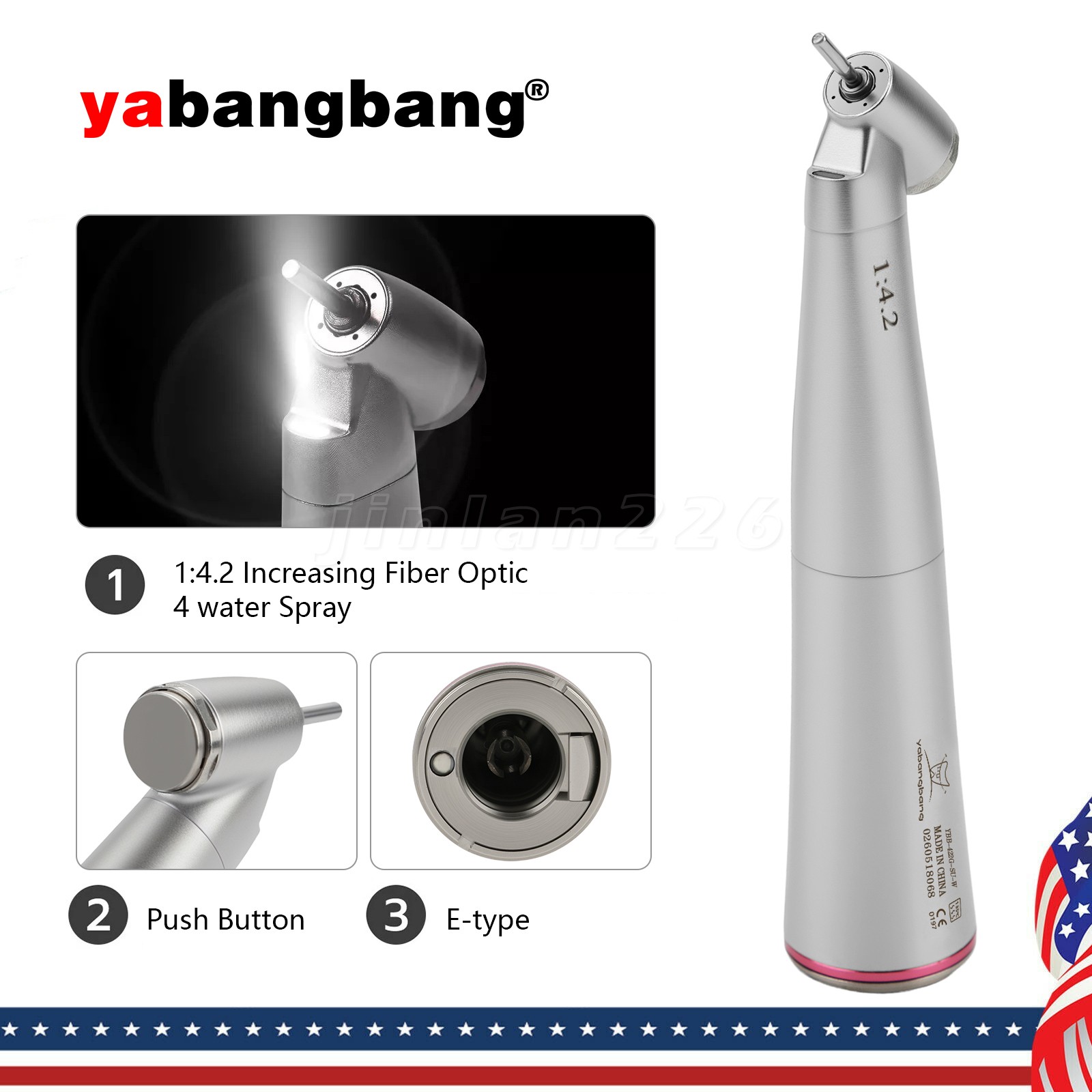 Yabang Dental Brushless LED Electric Micro Motor 1:1/1:5 Increasing Handpiece