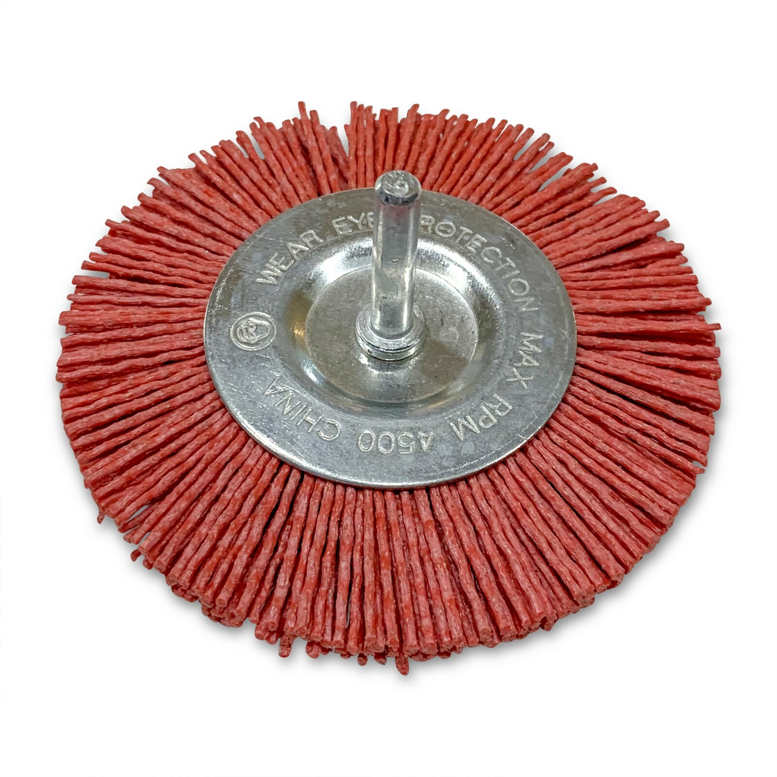 4″ Nylon Flat Brush 1/4″ Shank Coarse 3 Pack Abrasive Drill Brush Wheel
