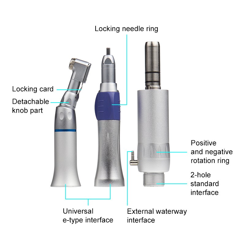 Dental High & Low Speed LED Handpiece Straight Contra Angle Polishing Tools