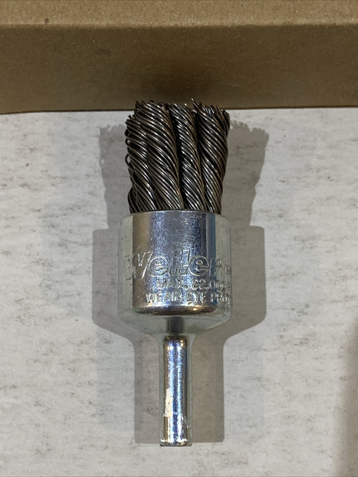 WEILER 90192 Crs Knot Wire End Brush,Steel,3/4 In. 4F709 1/4″ Shank FREE SHIP!