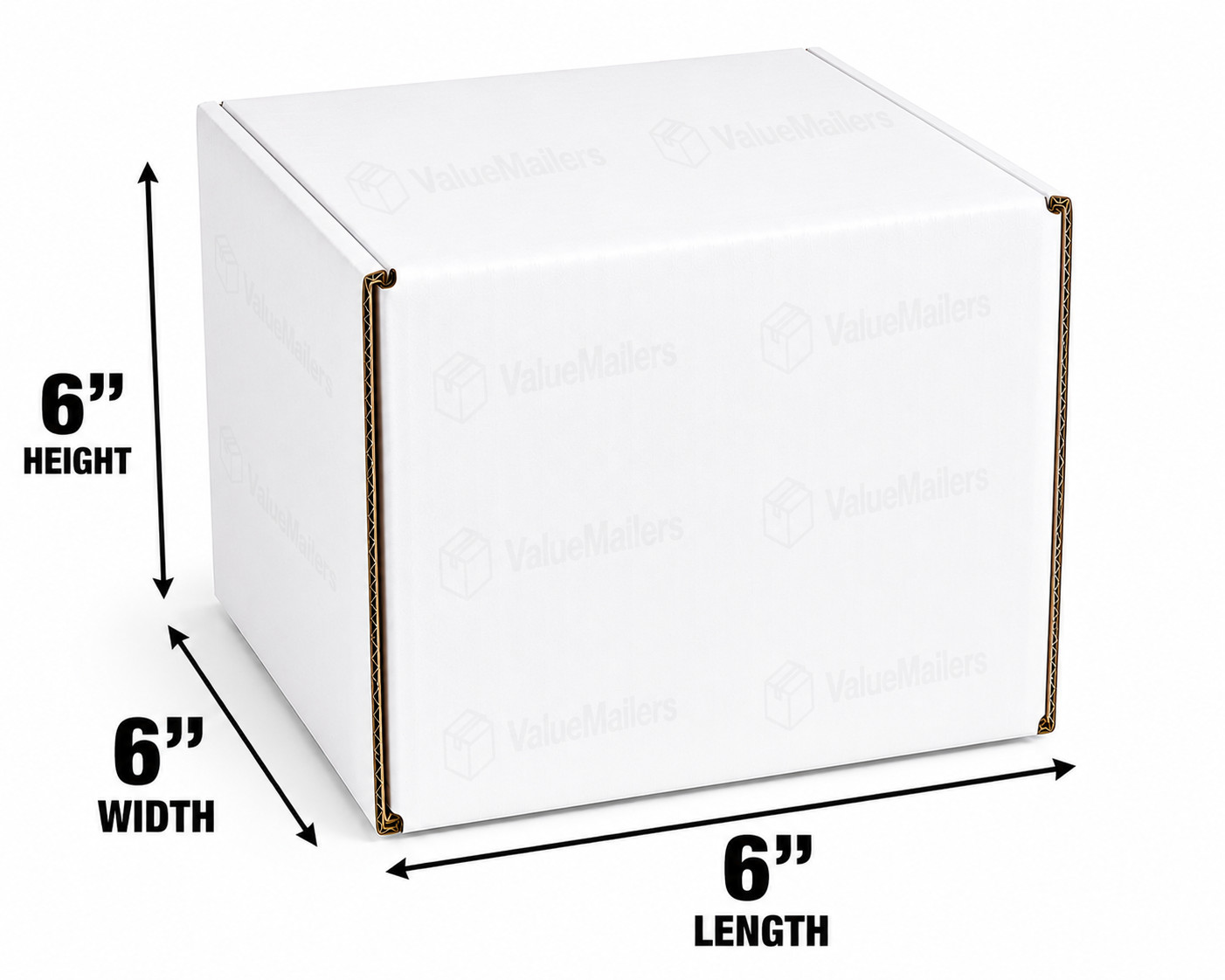 6x6x6 White Corrugated Shipping Mailers Packing Box Boxes Folding 100 To 1000