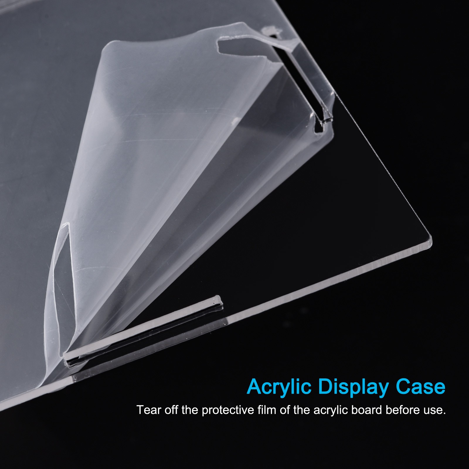 Acrylic Display Case Plastic Box Cube Storage Box Clear 36x21x15.5cm