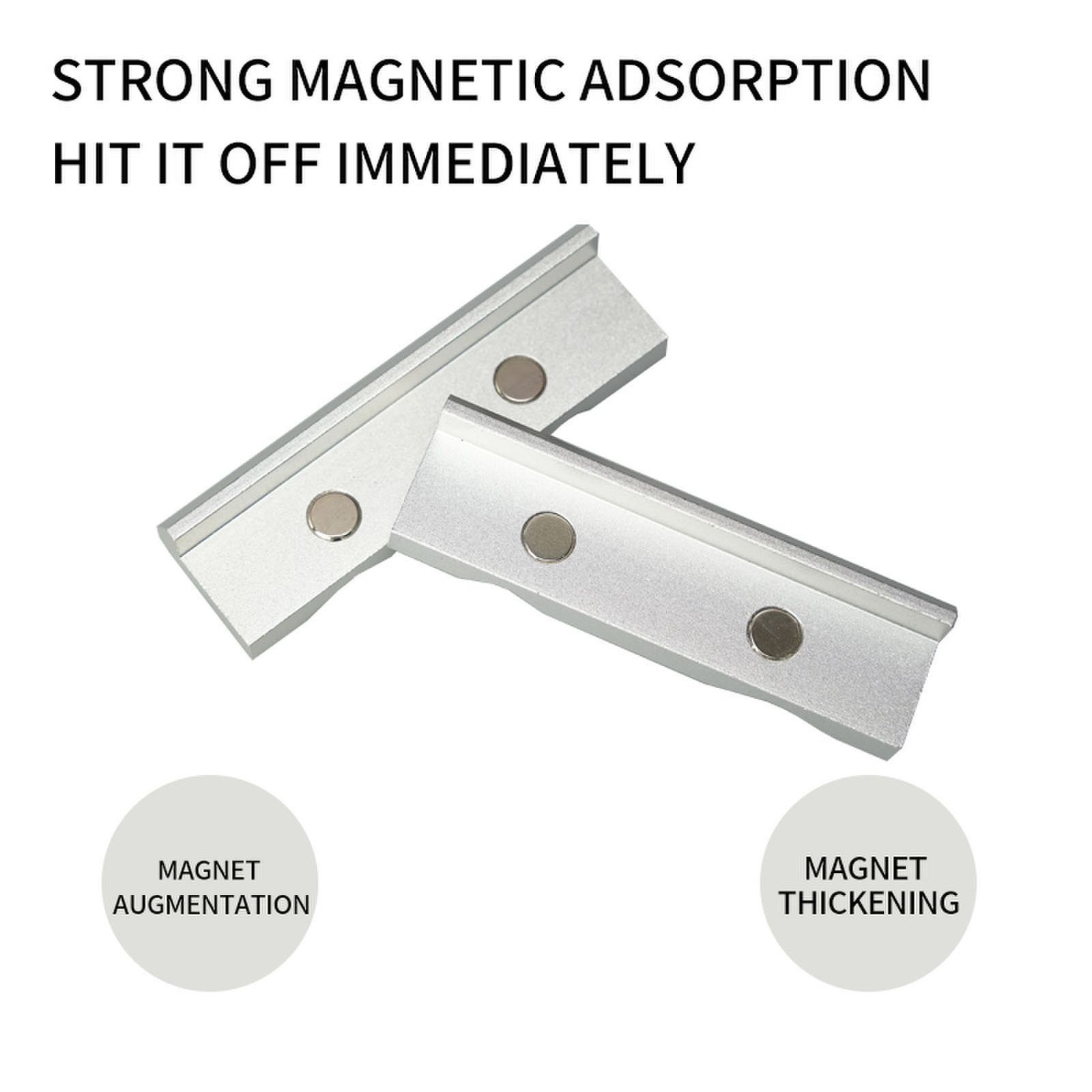 2X Magnetic 4″ /5″ /6″ /8″ Aluminum Vise Jaws V-type Soft Rubber Pads Covers