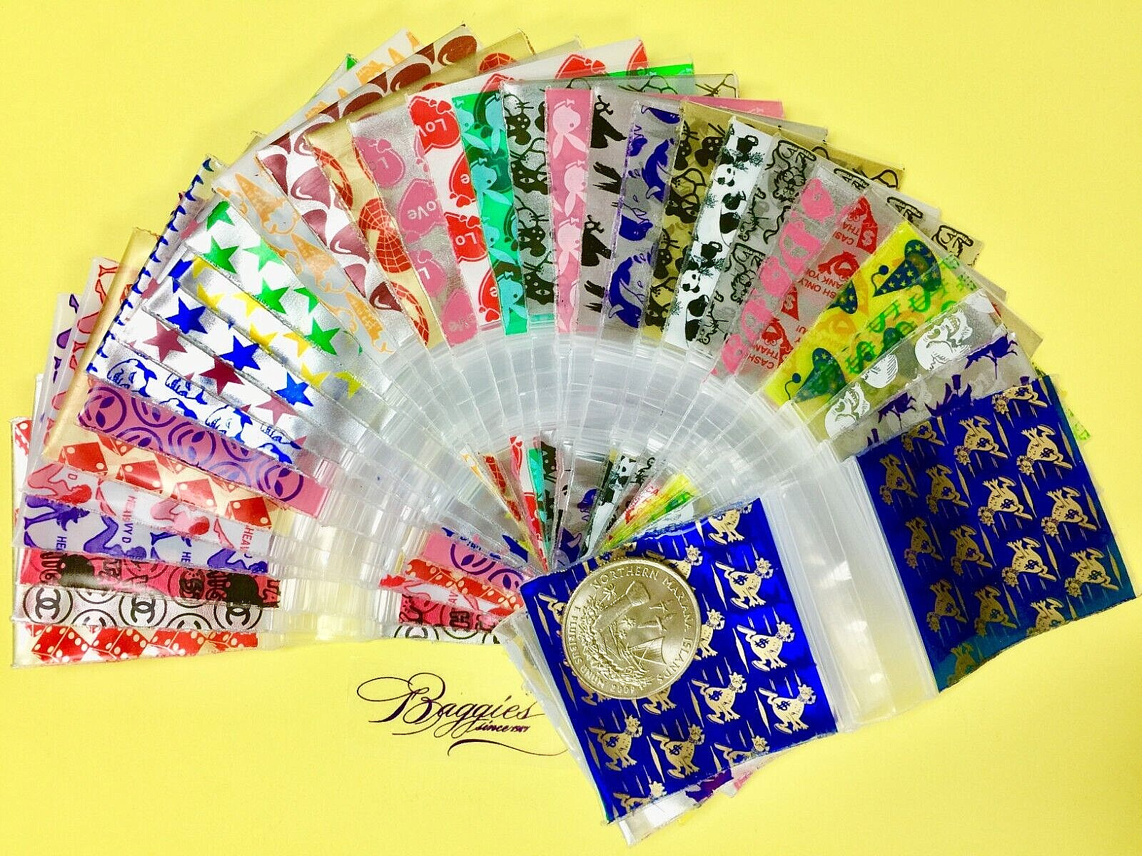 BaggiesSince1987 – 175175 Zip Seal BAGS 3 MIL 25 DESIGN MIX 1000PCS, ?Details?