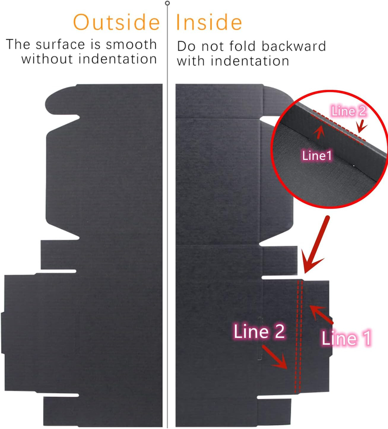 Pink/Black Shipping Boxes 25 Pack Small Cardboard Corrugated Mailer Boxes