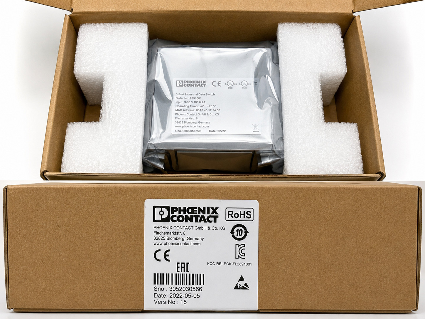 Phoenix Contact 2891001 Industrial Ethernet Switch – FL SWITCH SFNB 5TX