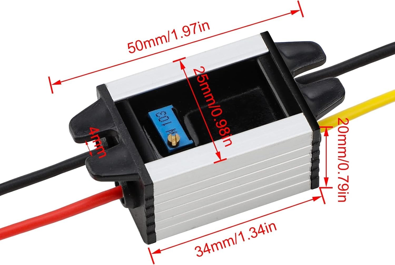 Waterproof DC Buck Converter Voltage Regulator 8-22V to 3-15V 5V 12V 3A Adjus…
