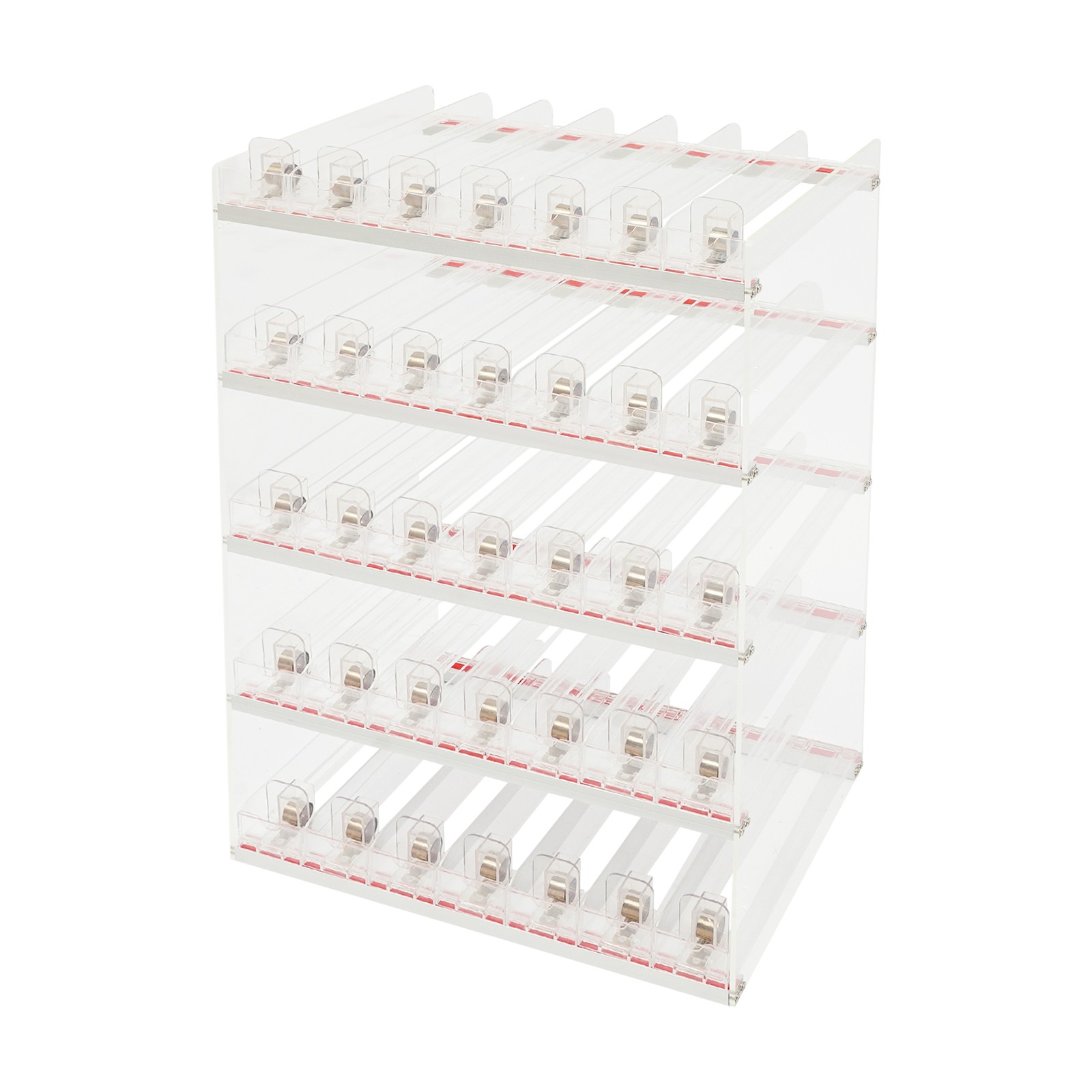Wall Mounted Acrylic Cigarette Display Organizer With Auto Cigarette Pusher