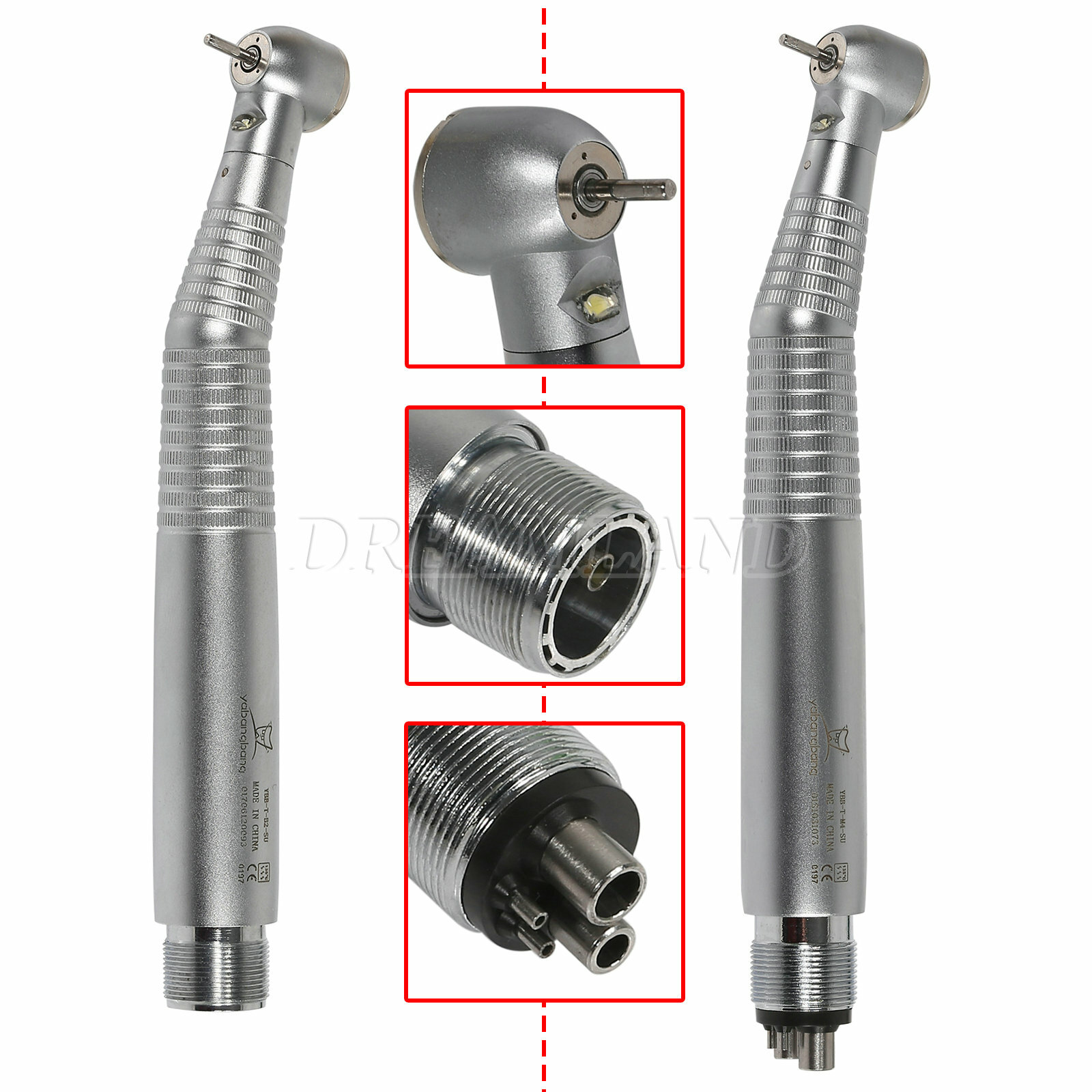 1-10 Dent LED E-generator High Speed Handpiece Internal triple spray 2/4H S-T2
