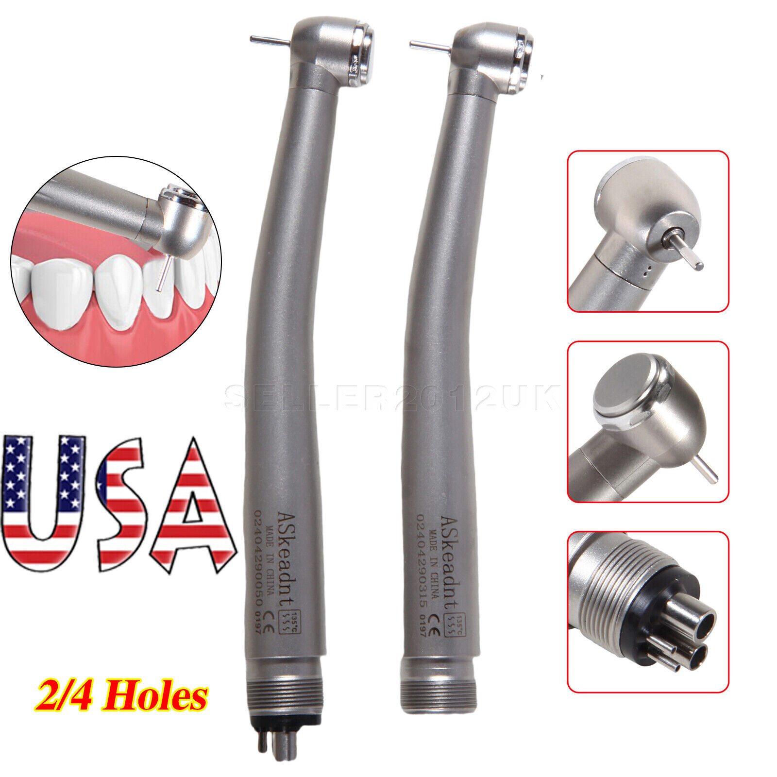 Dental Pana-Max Style High-Speed Handpiece Air Turbine 2/4 Holes Single Spray