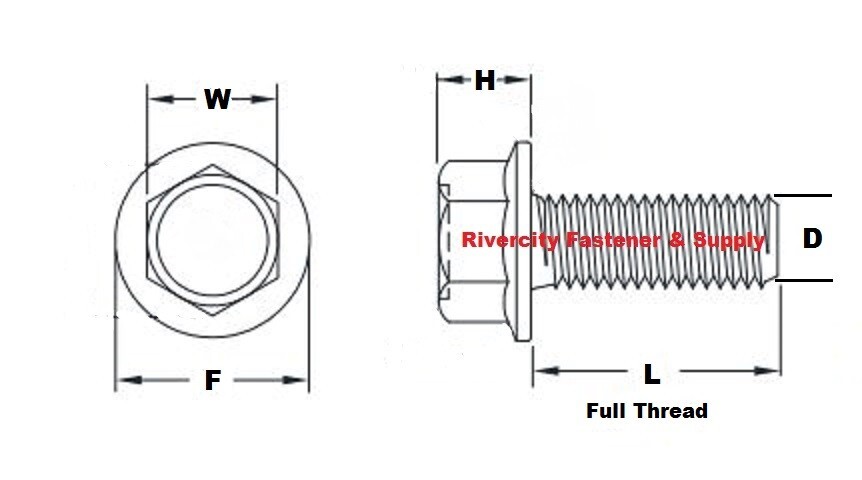 (100) M6-1.0×16 / M6x16 Metric Flange Bolts Grade 10.9 DIN 6921 M6x1.0x16 Screws