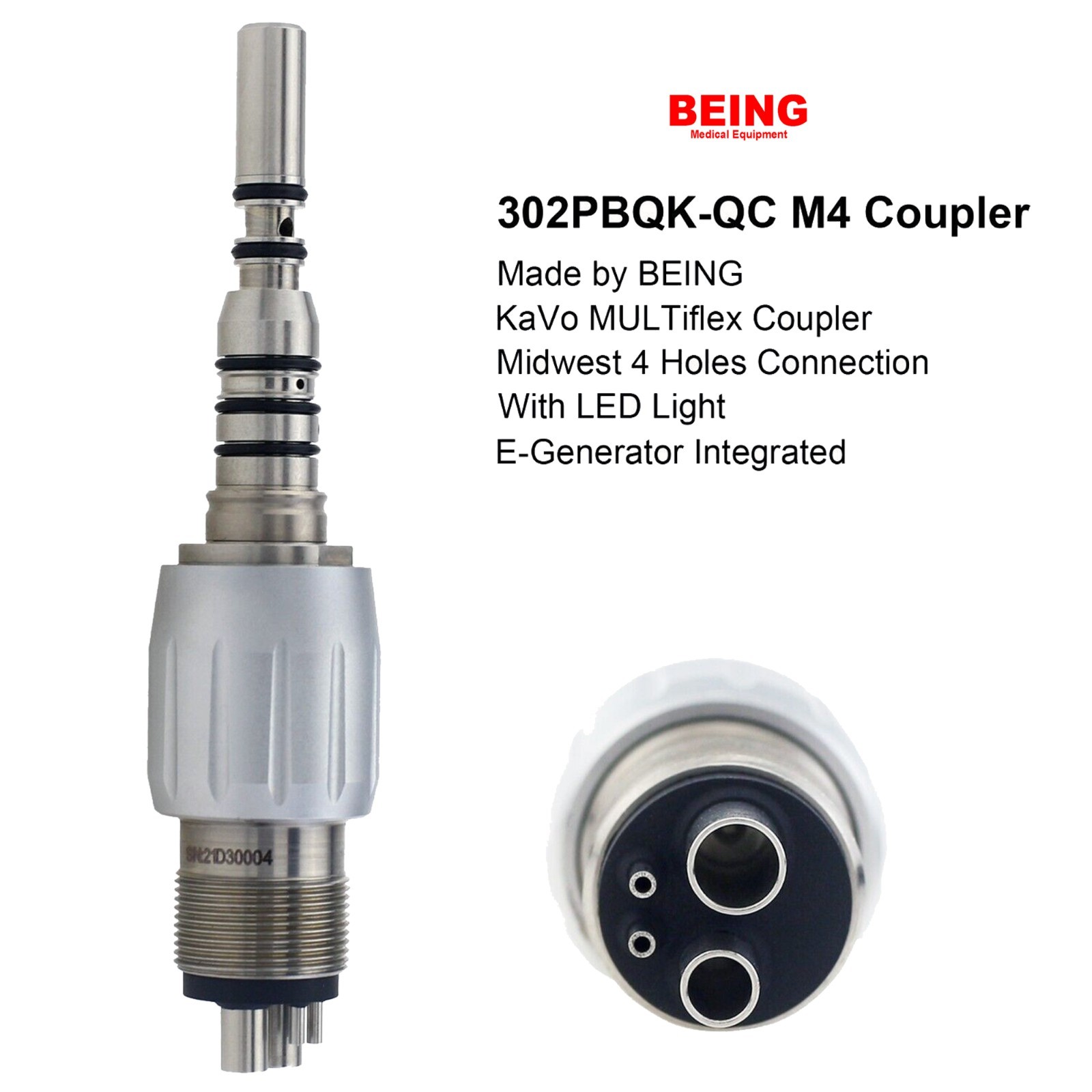 BEING Dental Small Mini Head High Speed Handpiece Fiber Optic For KaVo MULTIflex