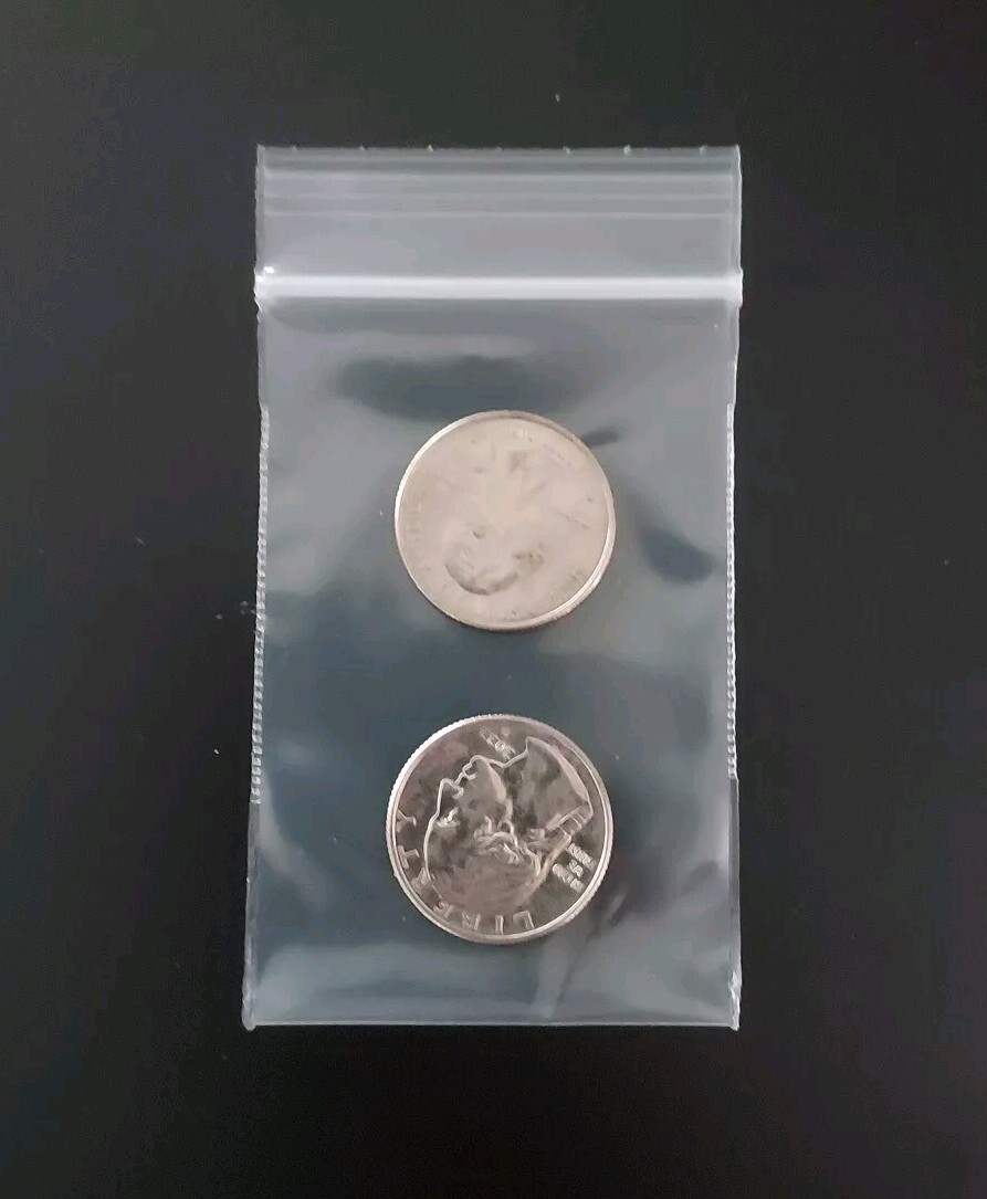 HEAVY DUTY 2x3in. 4 Mil Clear Zip Seal Jewelry Bags Reclosable Plastic Baggies