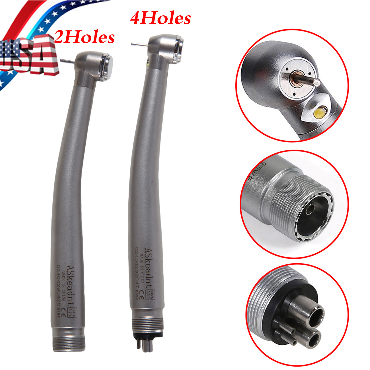 Turbina LED 2/4 orificios con pieza mano de alta velocidad dental NSK Style