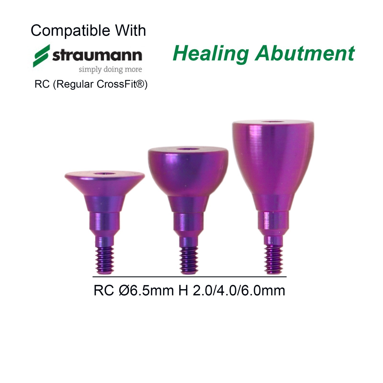 US Dental Healing Abutment Cap Fit Straumann ITI BLT/BL Implants RC NC Titanium