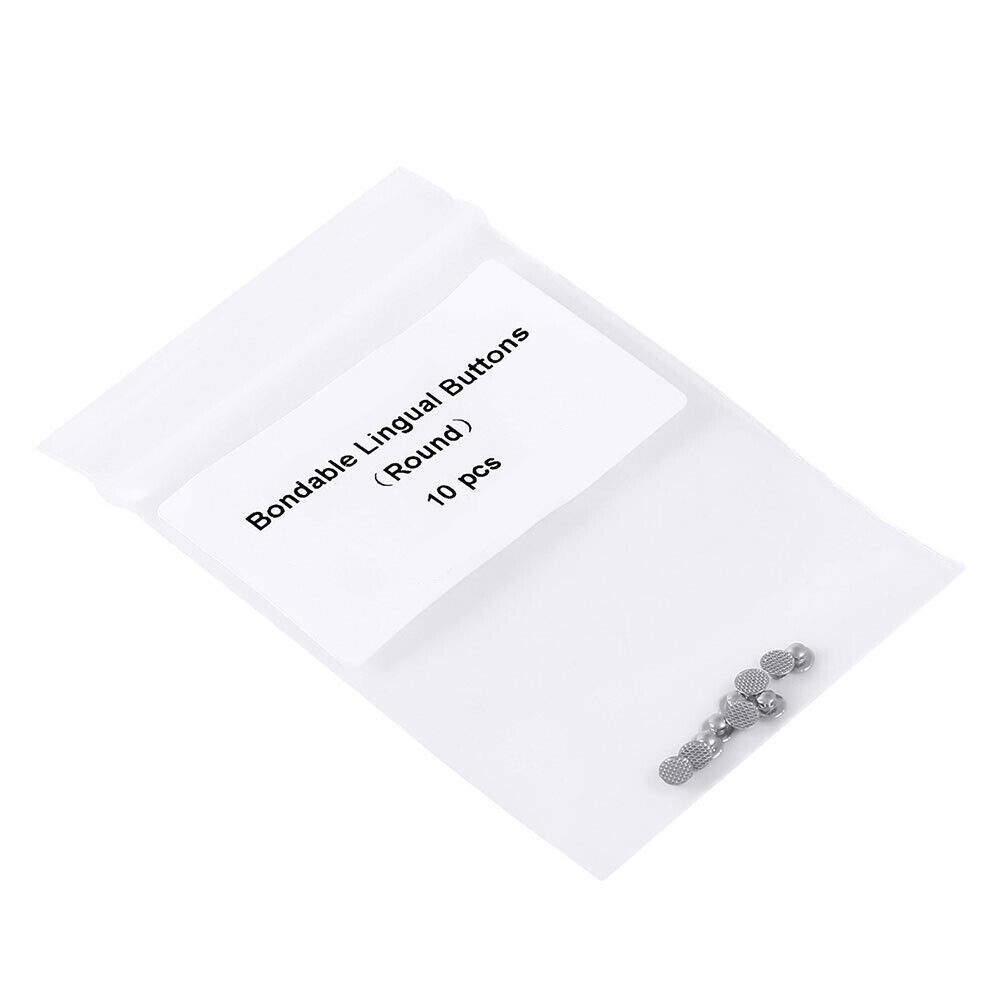 100 Pcs/10packs Dental Orthodontic Lingual Buttons Bondable Round Base Mesh