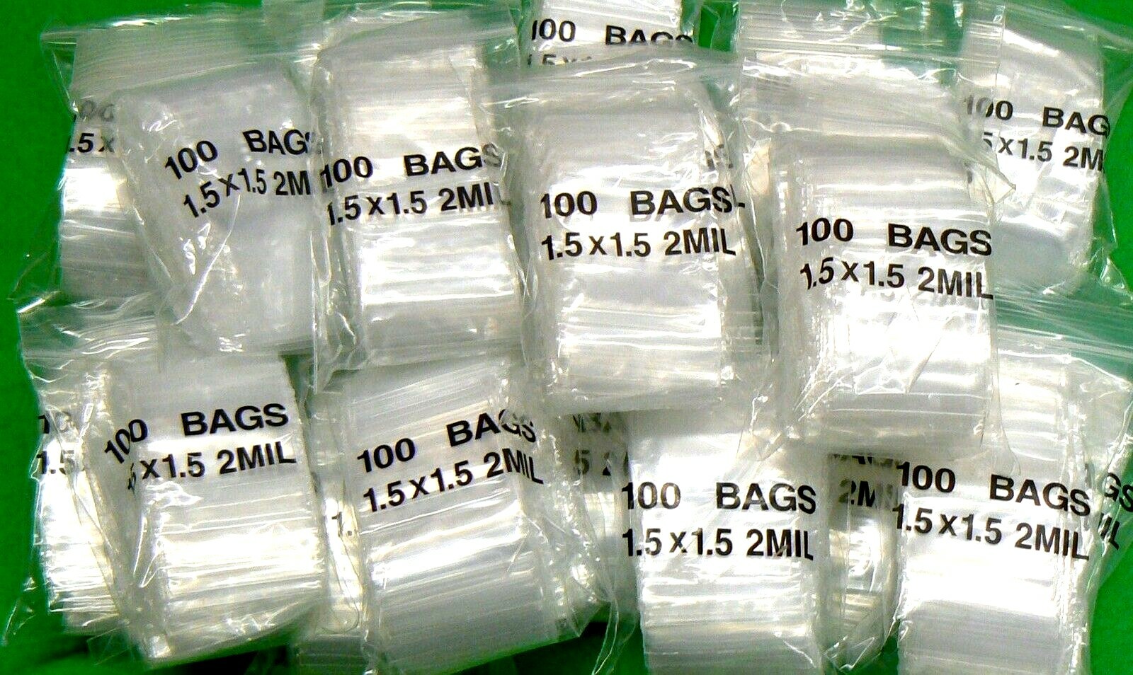 6000 Reclosable Bags 1-1/2″ 2mil Clear Top Seal Small Poly Baggies 1.5 x 1.5″