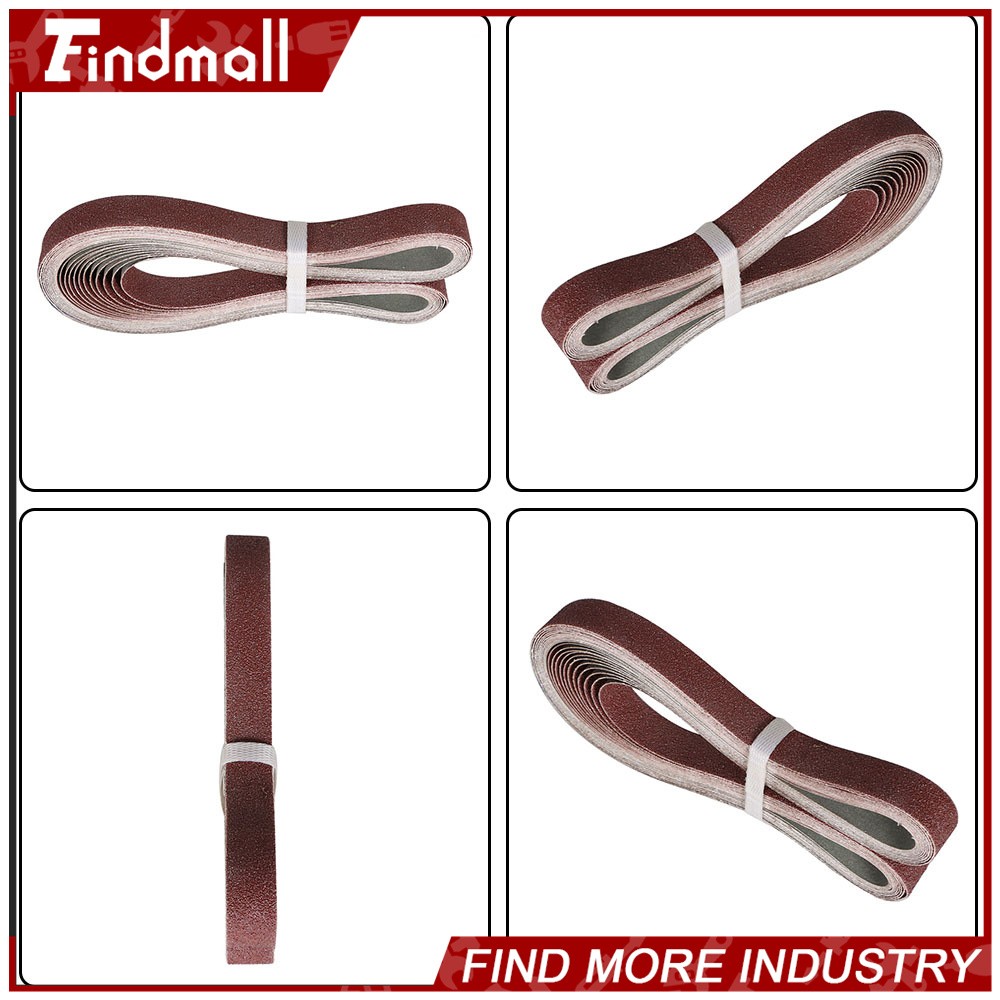 Findmall 12 Pack 1″ x 42″ Sanding Belts 60 80 120 150 240 400 Grits Belt Sander