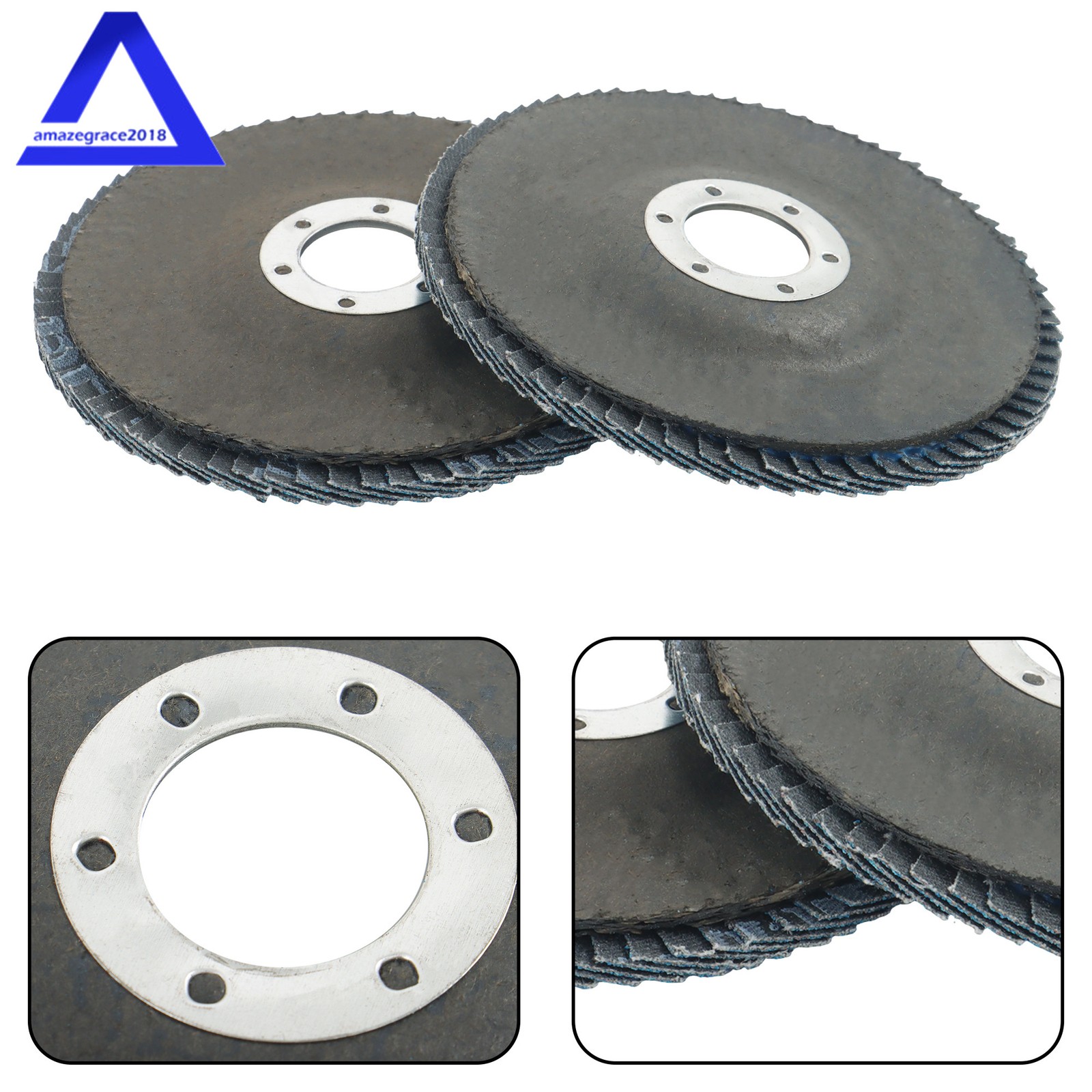 20 Pack Flap Discs 4.5″ × 7/8″ for Angle Grinder Flapper Wheel 80Grit Type 29