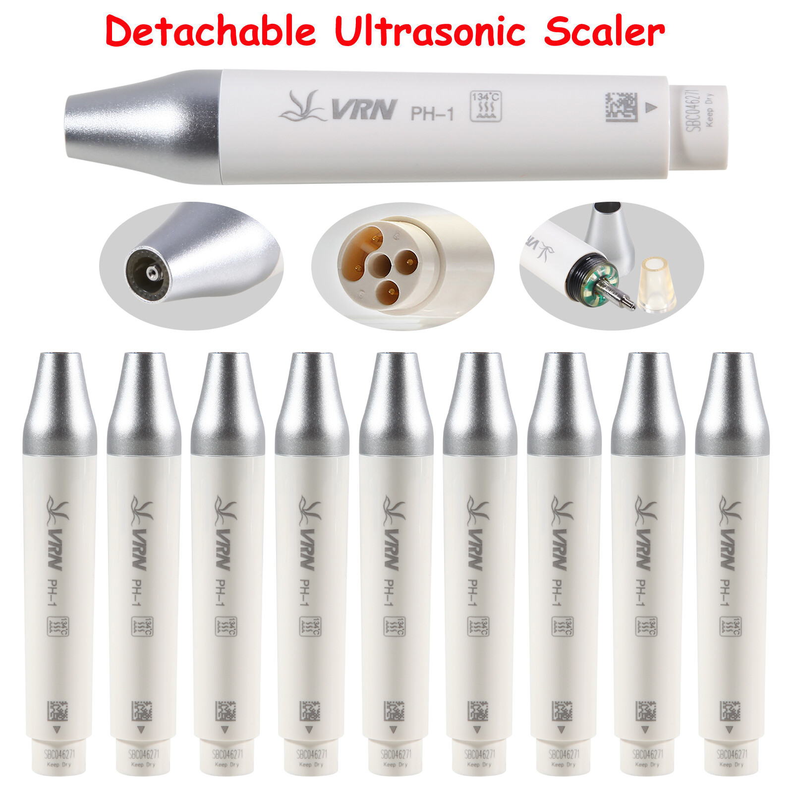 Dental Fiber Optic LED High Speed Handpiece / 6 Hole Quick Coupler For KaVo cavo