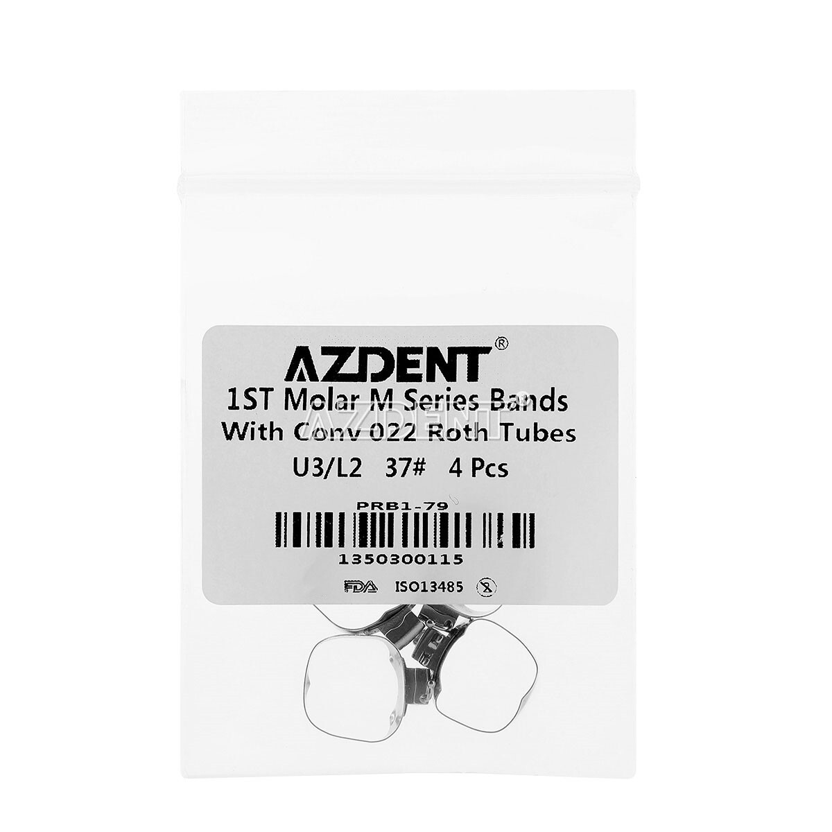 Dental Orthodontic Buccal Tube Bands Roth 022 Convertible U/3 L/2 For 1st Molar