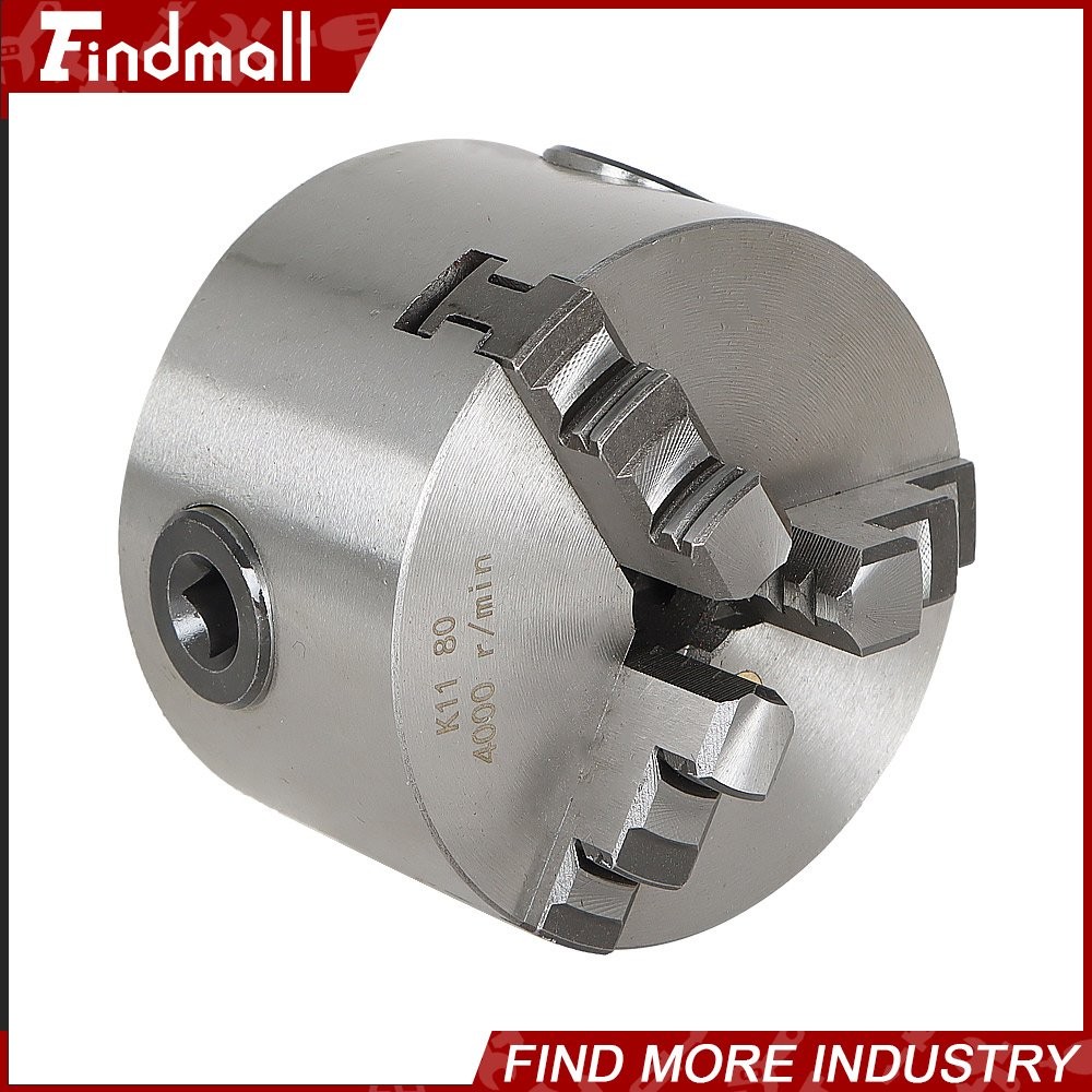 K11 80 Self-centering Lathe Drilling Part 80mm 3 Jaw Lathe Chuck Manual Chuck 3″