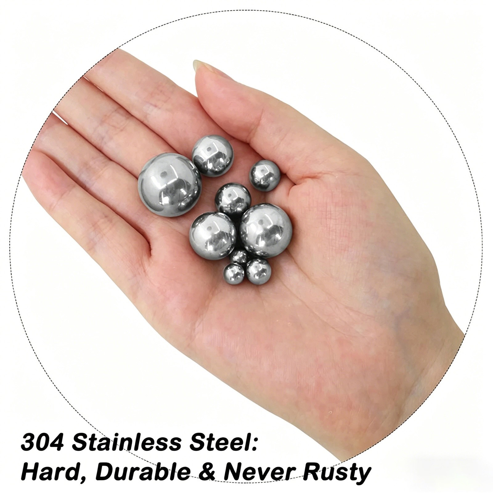 304 Stainless Steel Ball Dia 1mm-125mm High Precision Bearing Balls Smooth Ball