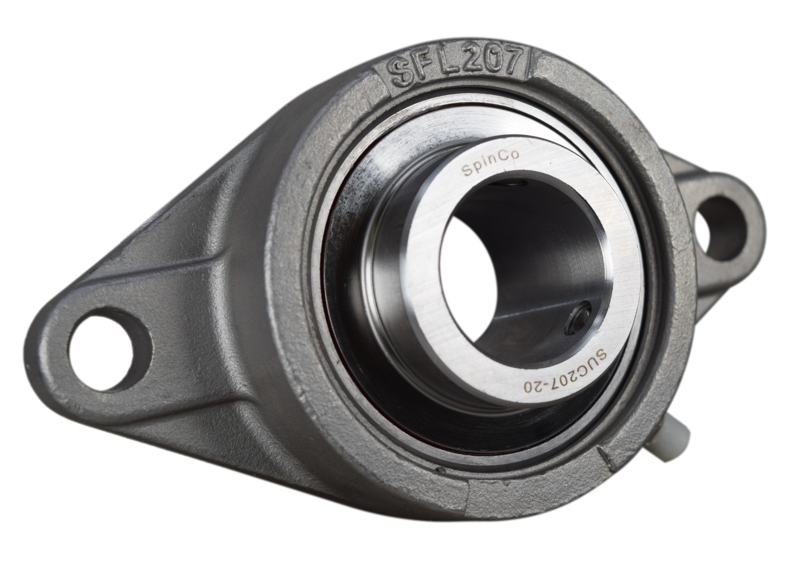 1-1/4″ Stainless Steel Two Bolt Flange Bearing SSUCFL207-20, SUCSFL207-20 SpinCo