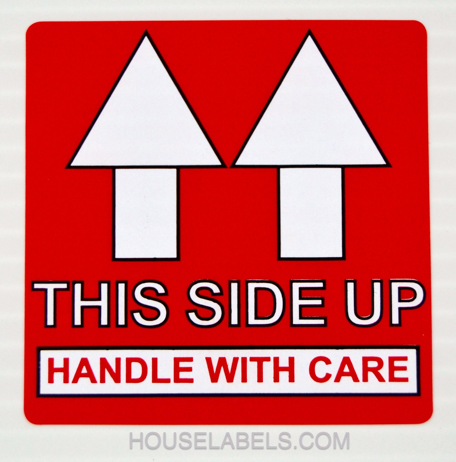 Pre-Printed THIS SIDE UP Labels/Stickers 2×2 (2″ x 2″) – (1) Roll of 500