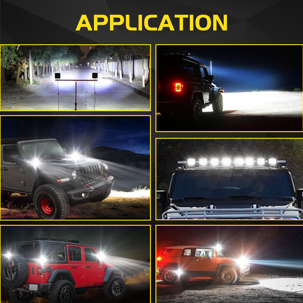 4PCS LED Work Lights for Caterpillar John Steers Excavator Forklift Loader Grane