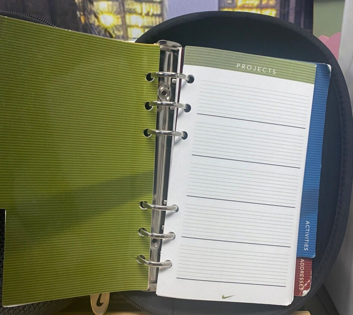 Channel Your Inner Champion: Vintage Nike Student Day Planner Organizer Folder